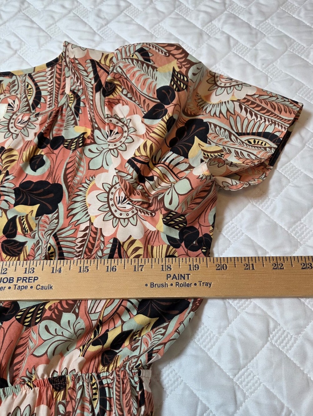 Anthropologie Somerset Warm Motif Floral Tiered Maxi Dress Short Sleeve Sz M - Picture 10 of 12